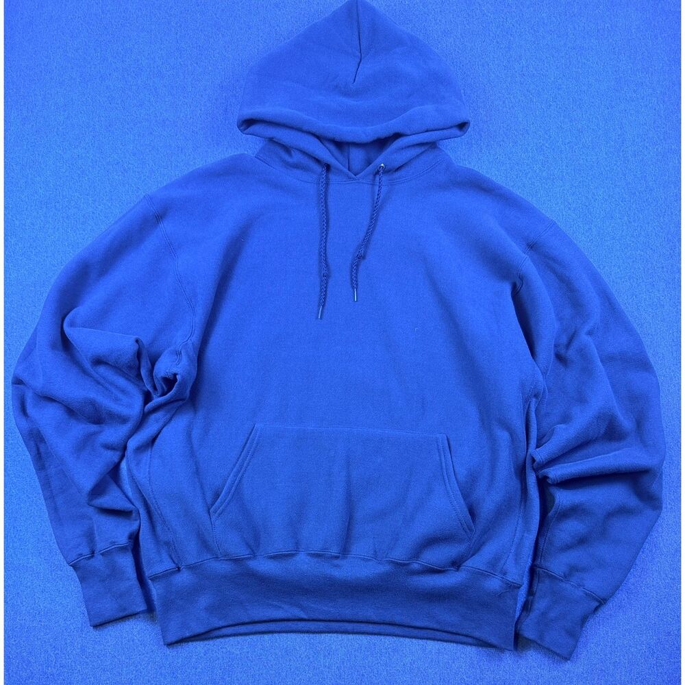 Vintage Eagle USA Heavyweight Blank Pullover Hoodie XL Gray Made in USA